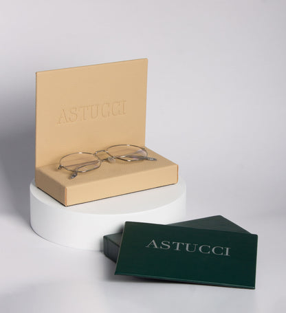 Displays and Brand Logos | PU Logoblock | Sustainable Packaging design | Eco-Friendly Eyeglasses case | Workmanship | ASTUCCI